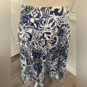 Lauren Ralph Lauren Blue Floral Size 4P Skirt